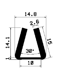 TU1- 1954 - EPDM-Gummi -Profile - U-Profile TU1- 1954 - EPDM-Gummi -Profile - U-Profile