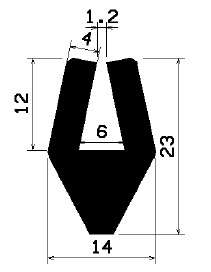 TU1- 1999 - EPDM-Gummi -Profile - U-Profile TU1- 1999 - EPDM-Gummi -Profile - U-Profile