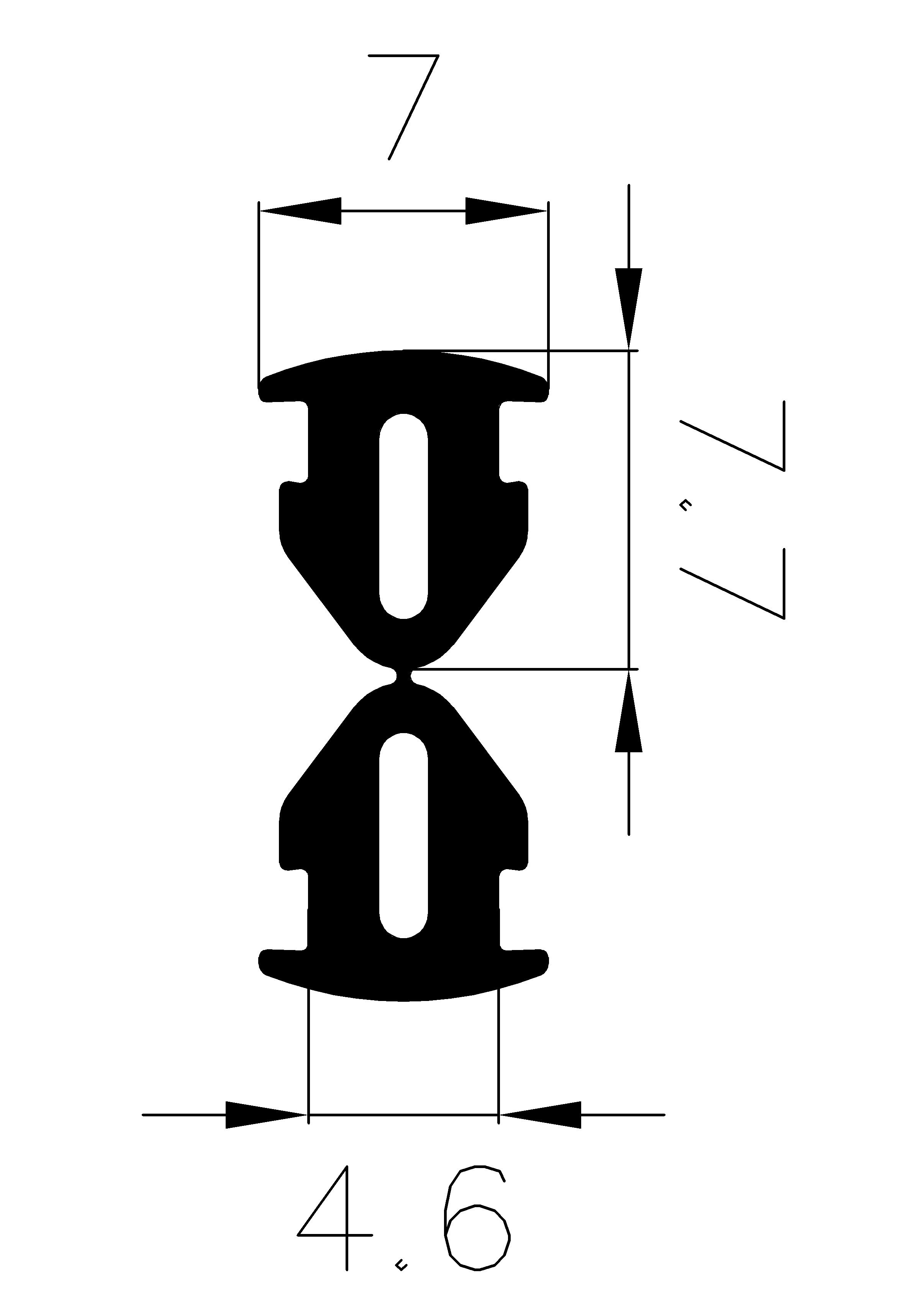 7000160KG - Silikon Profile - Abdeckung und T-Profile