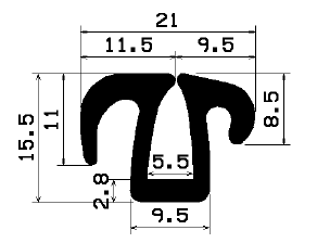 TU1- 2026 - EPDM-Gummi -Profile - U-Profile TU1- 2026 - EPDM-Gummi -Profile - U-Profile