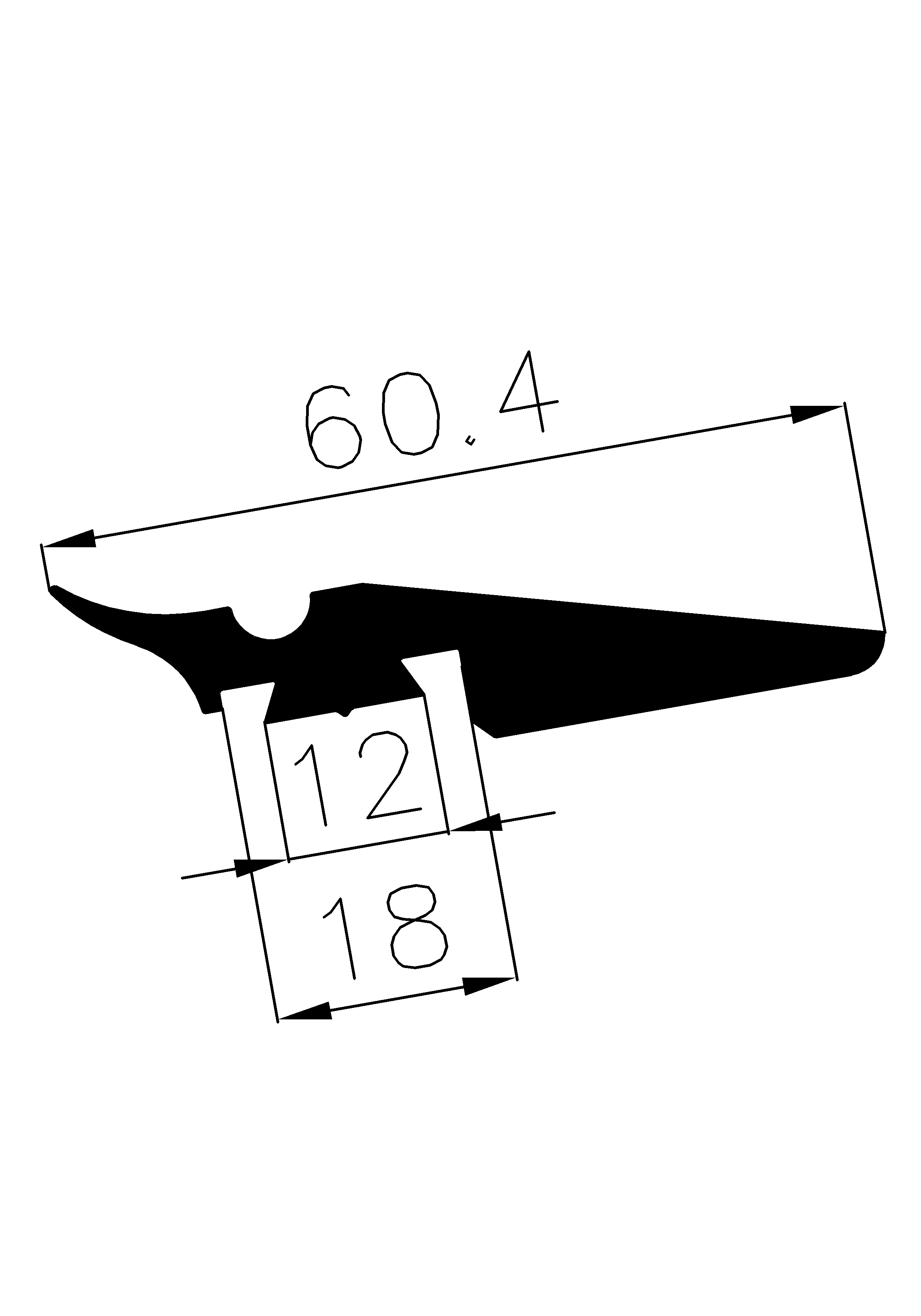 7050370KG - EPDM Gummi-Profile - Abdeckung und T-Profile