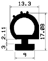 RT 2044 - EPDM rubber profiles - Sliding door – finger-guard profiles