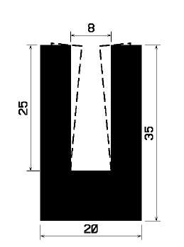 TU1- 2047 - Silikon Profile - U-Profile