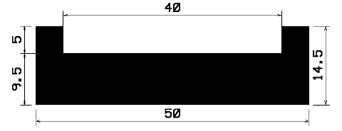 TU1- 2056 - EPDM-Gummi -Profile - U-Profile TU1- 2056 - EPDM-Gummi -Profile - U-Profile