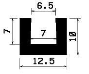 TU1- 2081 - EPDM-Gummi -Profile - U-Profile TU1- 2081 - EPDM-Gummi -Profile - U-Profile