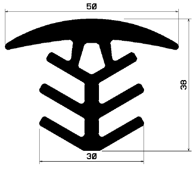 FA 2102 - EPDM Gummi-Profile - Abdeckung und T-Profile FA 2102 - EPDM Gummi-Profile - Abdeckung und T-Profile