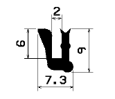 TU1- 2122 - Silikon Profile - U-Profile