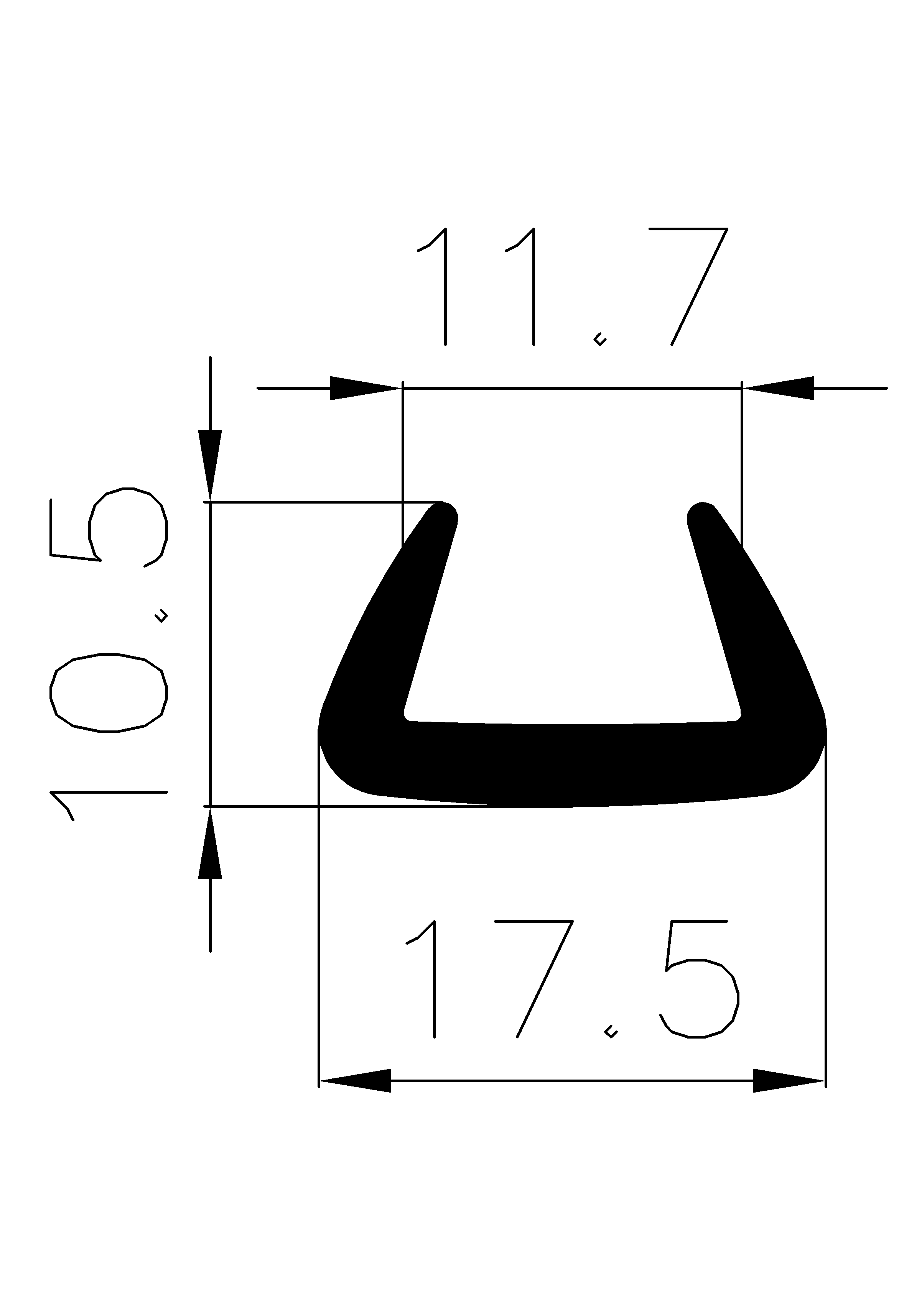 7470160KG - Silikon Profile - U-Profile