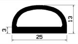 HR 2485 - EPDM-Gummiprofile - Halbrundprofile / D-Profile HR 2485 - EPDM-Gummiprofile - Halbrundprofile / D-Profile
