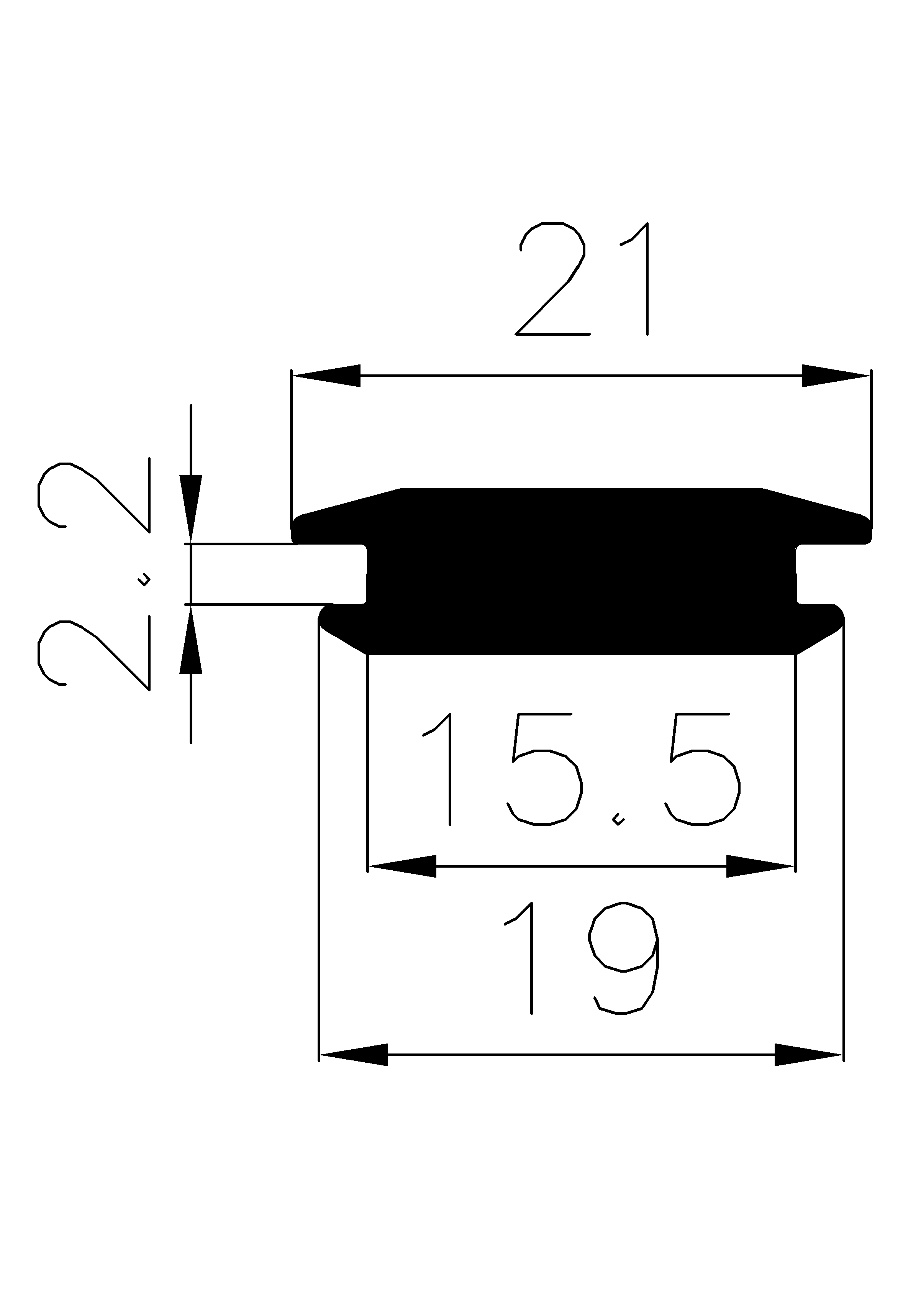 7510370KG - EPDM Gummi-Profile - Abdeckung und T-Profile 7510370KG - EPDM Gummi-Profile - Abdeckung und T-Profile
