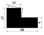 Wi 2170 - gumi profilok - Szögalakú profil / L-profil