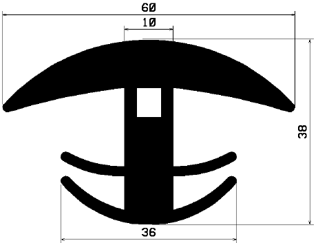 FA 2169 - EPDM Gummi-Profile - Abdeckung und T-Profile FA 2169 - EPDM Gummi-Profile - Abdeckung und T-Profile