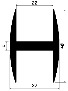 H 2183 - Silikongummiprofile - H-Profile