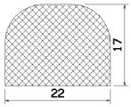 MZS 25785 - EPDM-Schaumgummi-Profile - Halbrundprofile / D-Profile