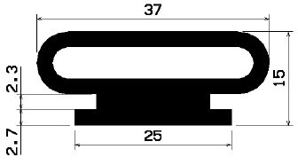 RT 2249 - EPDM gumiprofilok - Gördülő ajtó - ujjvédő profilok