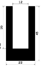 TU1- 0806 - EPDM-Gummi -Profile - U-Profile