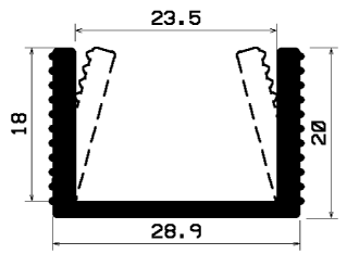 TU1- 2424 - EPDM-Gummi -Profile - U-Profile