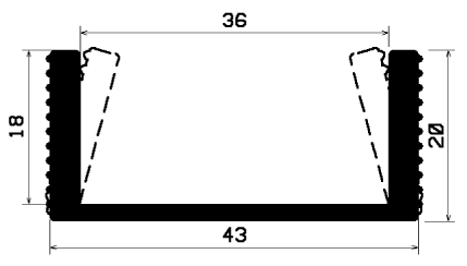 TU1- 2425 - EPDM-Gummi -Profile - U-Profile