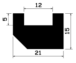 TU1- 2441 - gumiprofilok - U alakú profilok