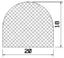 MZS 25801 - EPDM-Schaumgummi-Profile - Halbrundprofile / D-Profile