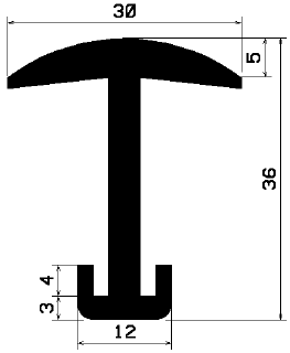 FA 2409 - EPDM Gummi-Profile - Abdeckung und T-Profile FA 2409 - EPDM Gummi-Profile - Abdeckung und T-Profile