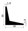 Wi 2428 - gumi profilok - Szögalakú profil / L-profil