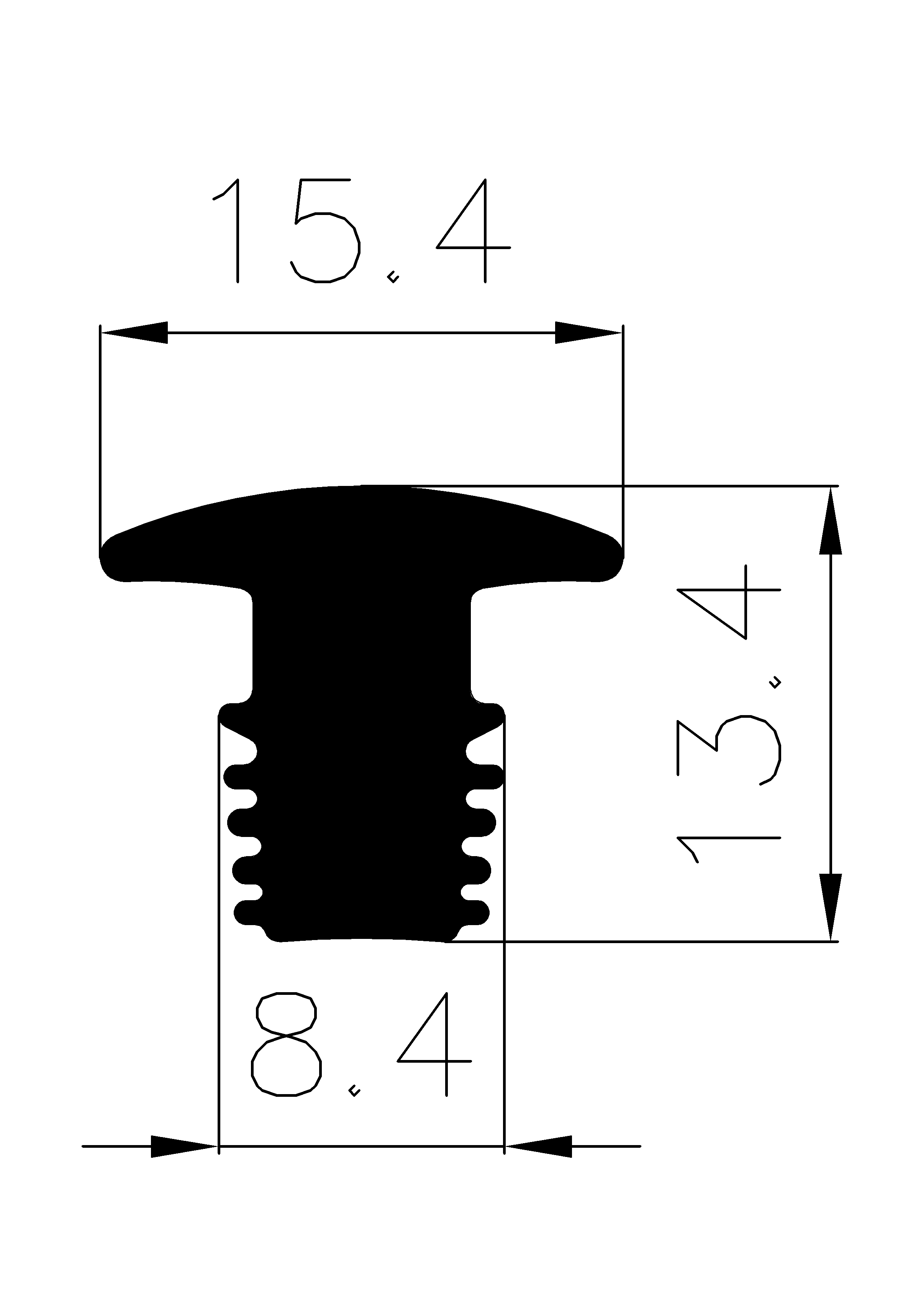 8560370KG - EPDM Gummi-Profile - Abdeckung und T-Profile 8560370KG - EPDM Gummi-Profile - Abdeckung und T-Profile