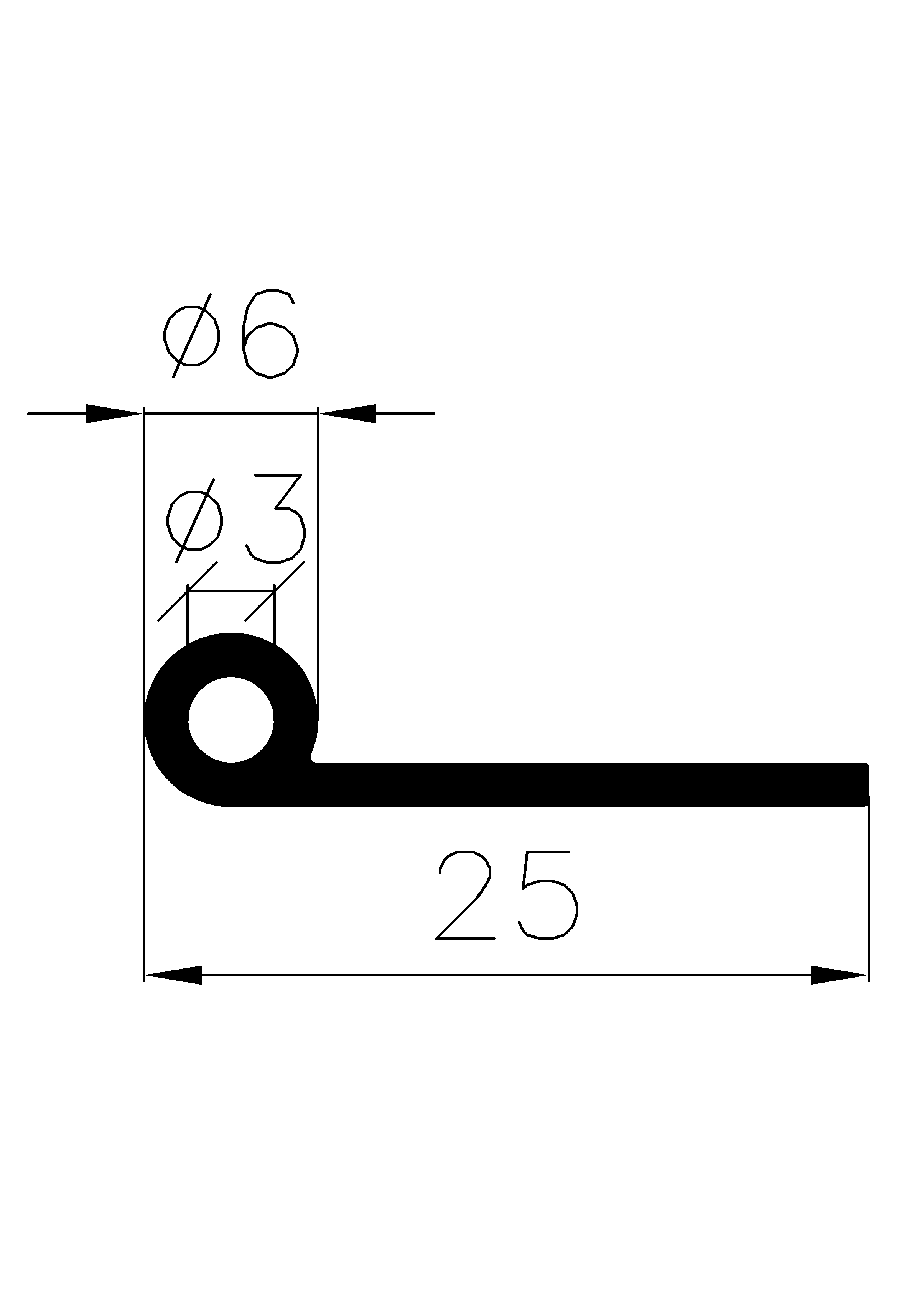 8570360KG - EPDM-Gummi-Profile - Fahnenprofile bzw. P-Profile