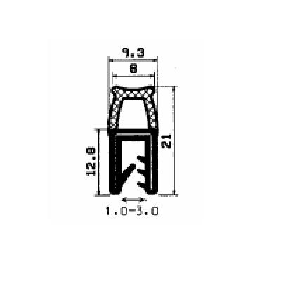 SD-1040 - with coextruded metal insert - Edge protection profiles