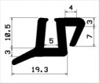 Z1 -2120. - Gummiprofile - Türscheiben- Fensterdichtungsprofile