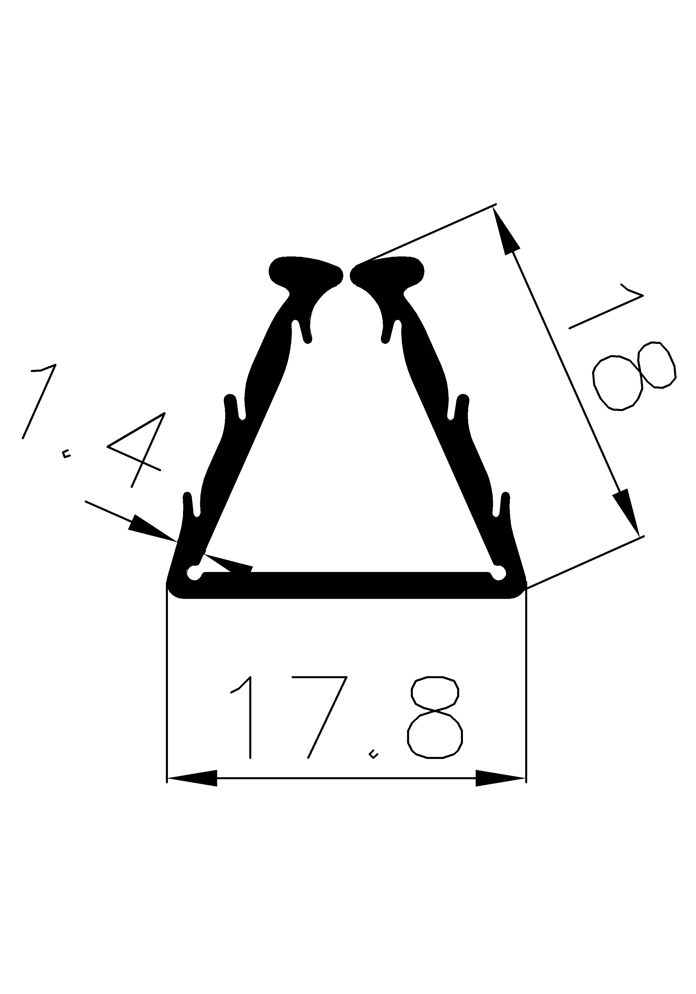 9810370KG - EPDM-Gummi -Profile - U-Profile