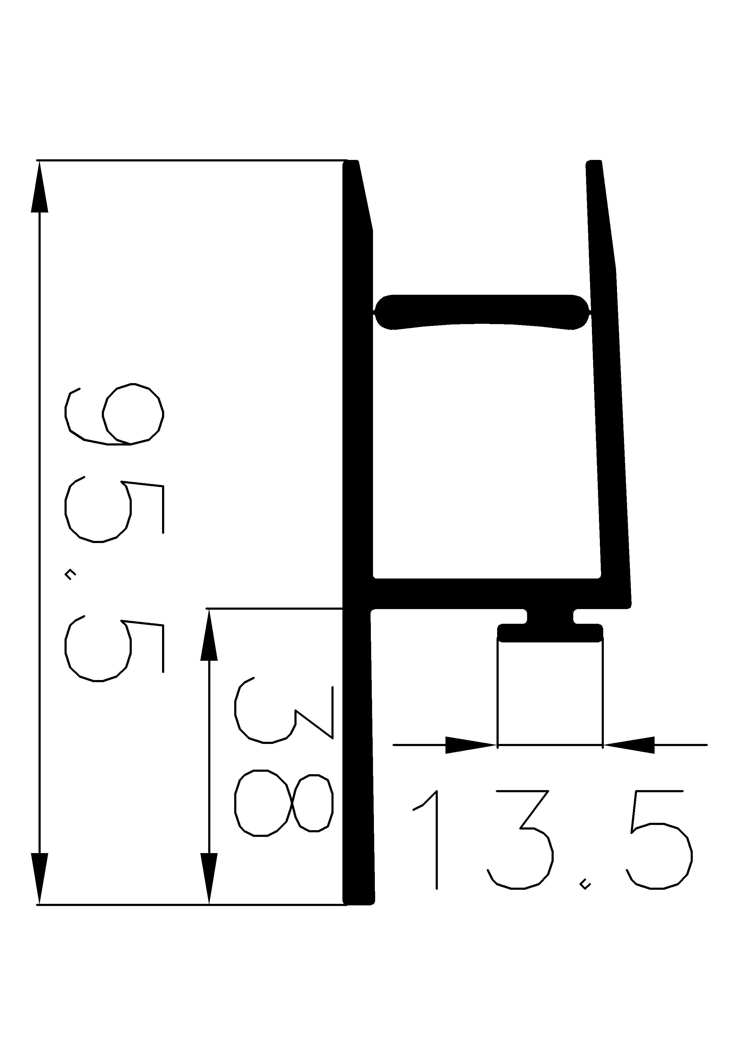 9830370KG - EPDM-Kautschukprofile - H-Profile