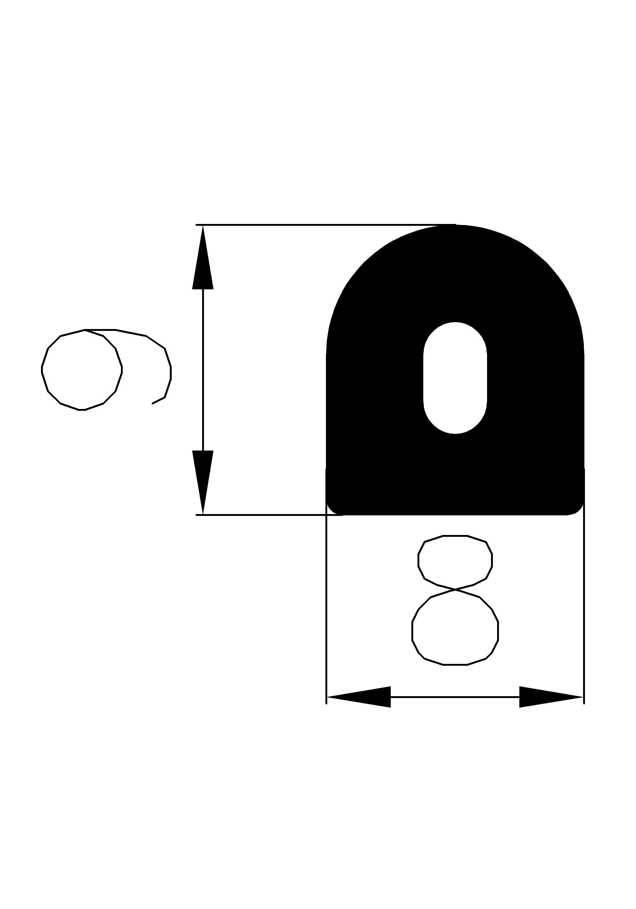 9950155KG - EPDM rubber profiles - Semi-circle, D-profiles