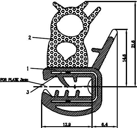 B_COEX007 - Co-Ex-Profile mit Metalleinsätze - Kantenschutzprofile