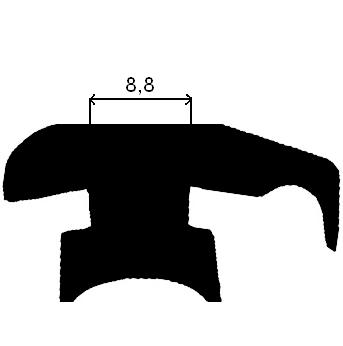RT - G074 28,5×16 mm - EPDM-Kautschukprofile - Rolltor- und Fingerschutzprofile RT - G074 28,5×16 mm - EPDM-Kautschukprofile - Rolltor- und Fingerschutzprofile