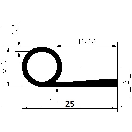 FN - G604 - EPDM-Gummi-Profile - Fahnenprofile bzw. P-Profile FN - G604 - EPDM-Gummi-Profile - Fahnenprofile bzw. P-Profile
