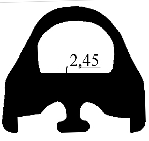 RT - G082 23,4×21,5 mm - EPDM-Kautschukprofile - Rolltor- und Fingerschutzprofile RT - G082 23,4×21,5 mm - EPDM-Kautschukprofile - Rolltor- und Fingerschutzprofile