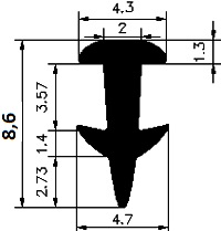 FA - G113 - EPDM Gummi-Profile - Abdeckung und T-Profile