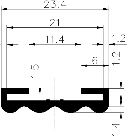 SE - G141 21×1,5 mm - Klammerprofile