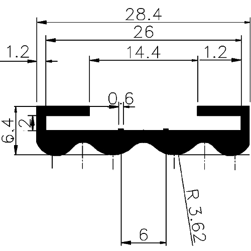 SE - G142 26×2 mm - Clip profiles