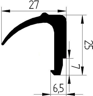 FA - G152 - EPDM Gummi-Profile - Abdeckung und T-Profile