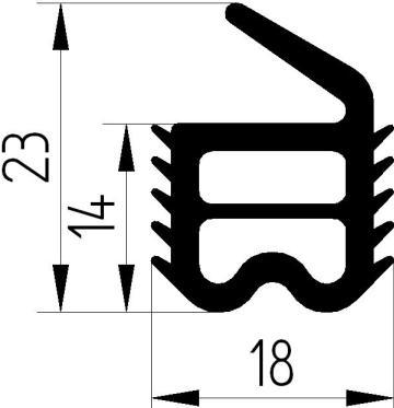 Z1 - G178 - Gummiprofile - Türscheiben- Fensterdichtungsprofile