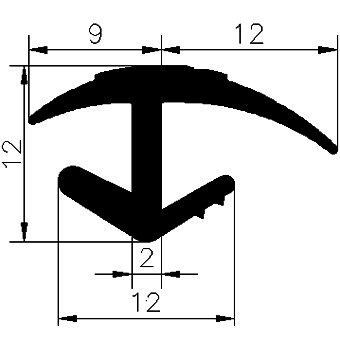 FA - G237 - EPDM Gummi-Profile - Abdeckung und T-Profile