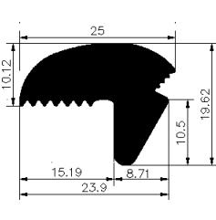 FA G242 - EPDM Gummi-Profile - Abdeckung und T-Profile