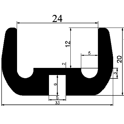 SO - G269 33×20 mm - Weitere Isolier-und Dichtungsprofile