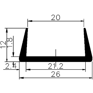 TU1 - G290 - EPDM-Gummi -Profile - U-Profile