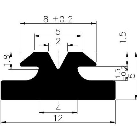 FA - G297 - EPDM Gummi-Profile - Abdeckung und T-Profile