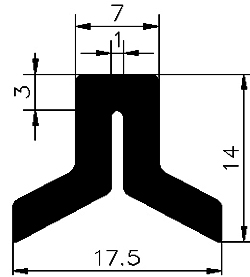 SDL - G476 17,5×14 mm - Co-Ex-Profile ohne Metalleinsätze - Kantenschutzprofile SDL - G476 17,5×14 mm - Co-Ex-Profile ohne Metalleinsätze - Kantenschutzprofile