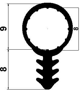 Z1 - G499 - Silikongummi-Profile - Türscheiben- Fensterdichtungsprofile Z1 - G499 - Silikongummi-Profile - Türscheiben- Fensterdichtungsprofile