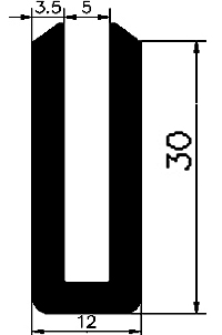 TU1 - G500 - EPDM-Gummi -Profile - U-Profile